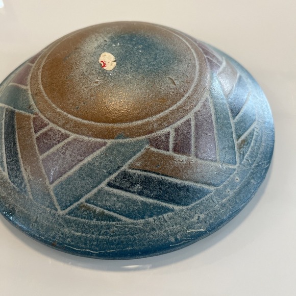 Handmade Pottery Bowl Star Design Decorative Centerpiece Dish - Picture 9 of 11